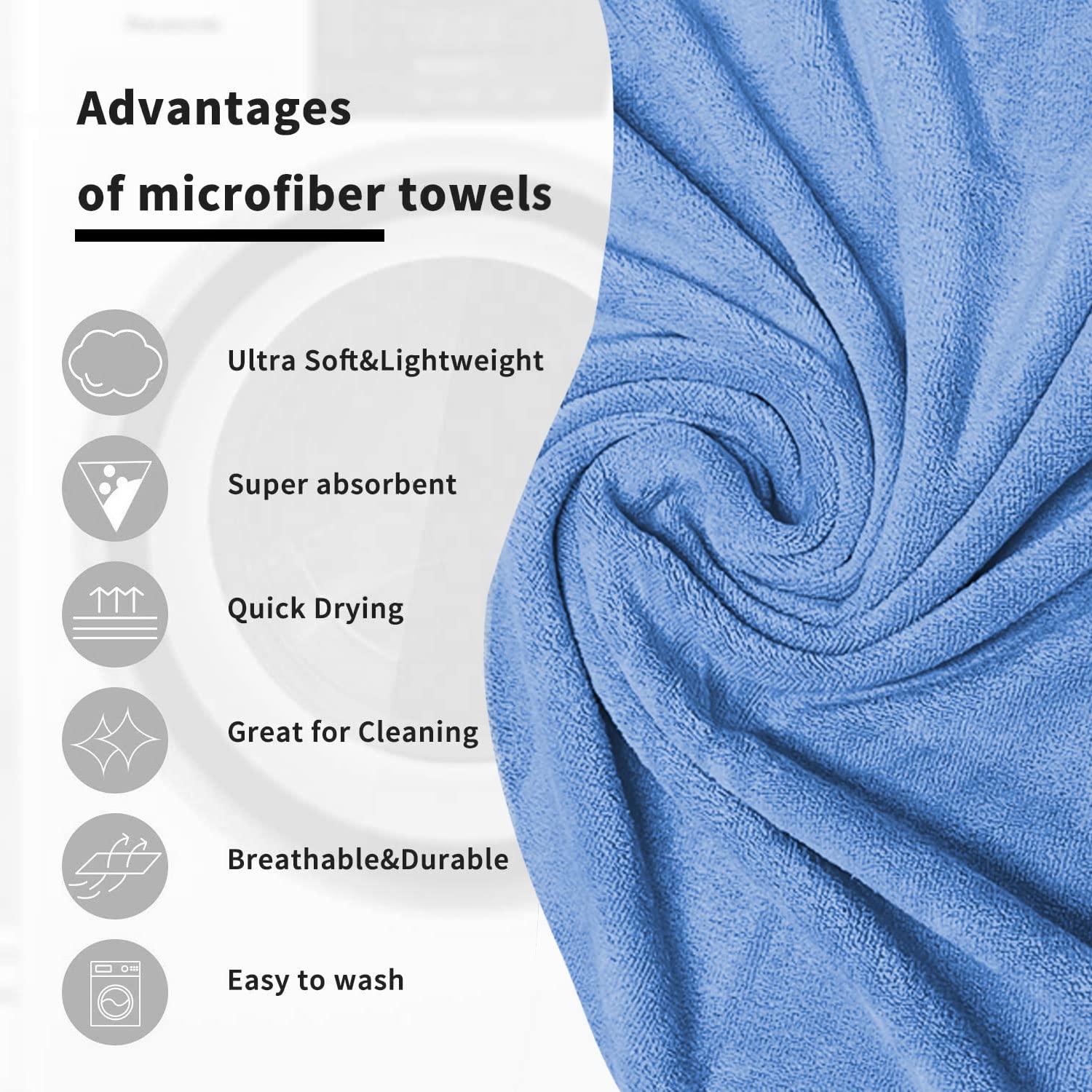 Sassoon Venir Microfiber Men XL Bath Towel 450 Gsm | Ultra Soft Material, Towel For Daily Use (Heaven)