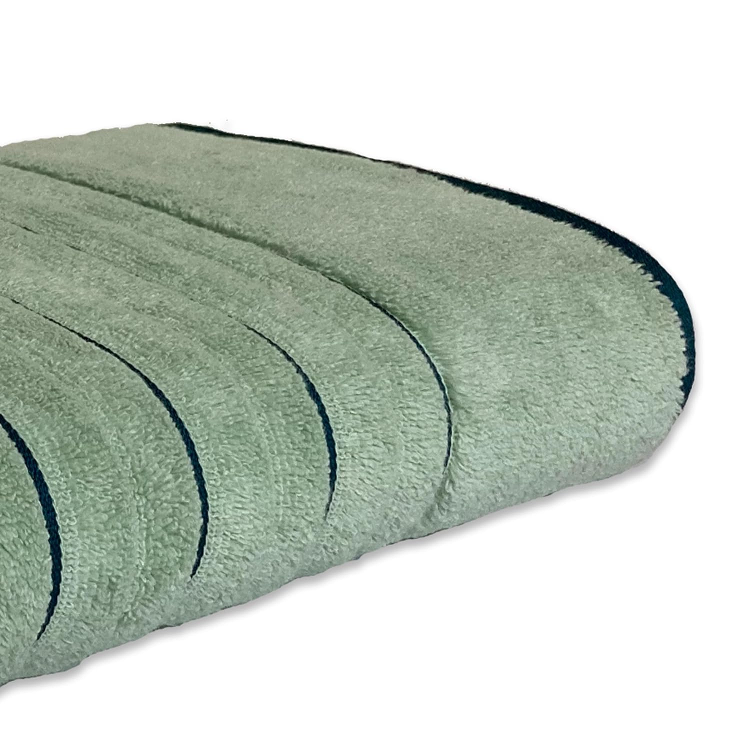Spaces 100% Cotton Bath Towel 600 Gsm | High Loft Ribbed Texture High Absorbency Cotton Bath Towels (Light Green)