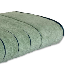 Spaces 100% Cotton Bath Towel 600 Gsm | High Loft Ribbed Texture High Absorbency Cotton Bath Towels (Light Green)