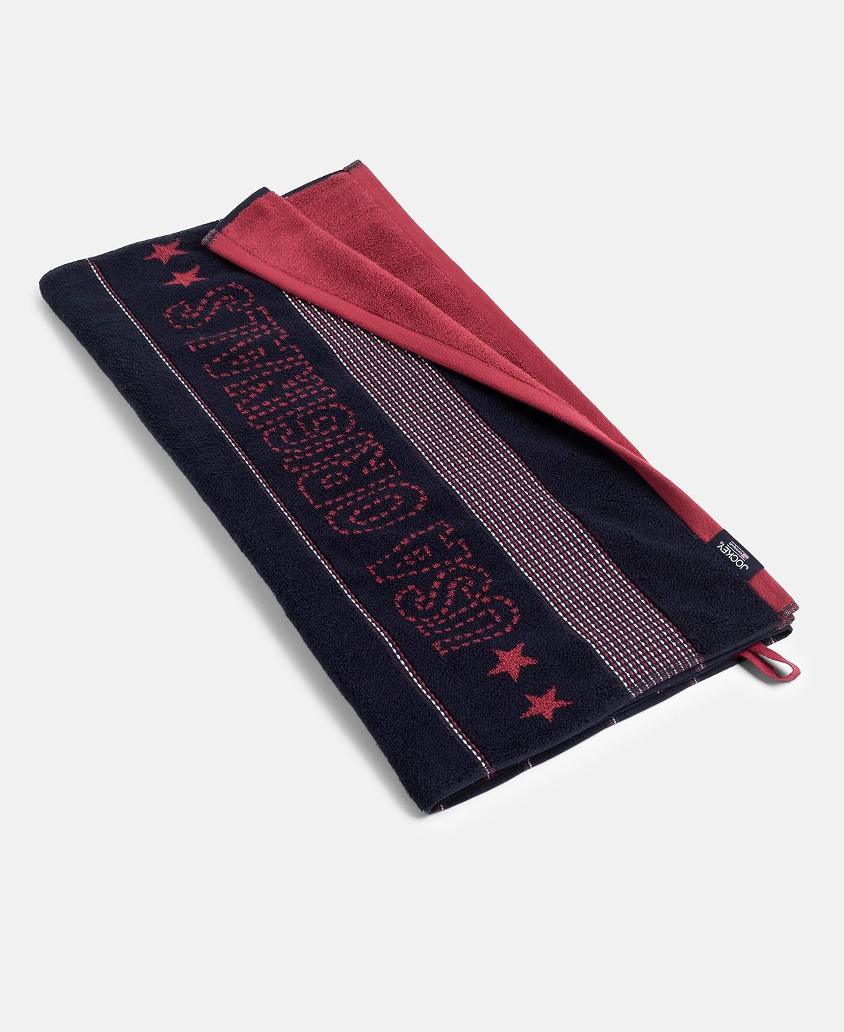 Jockey T122 Men'S Cotton Rich Terry Ultrasoft & Durable Striped Bath Towel 600 Gsm (Deep Navy)
