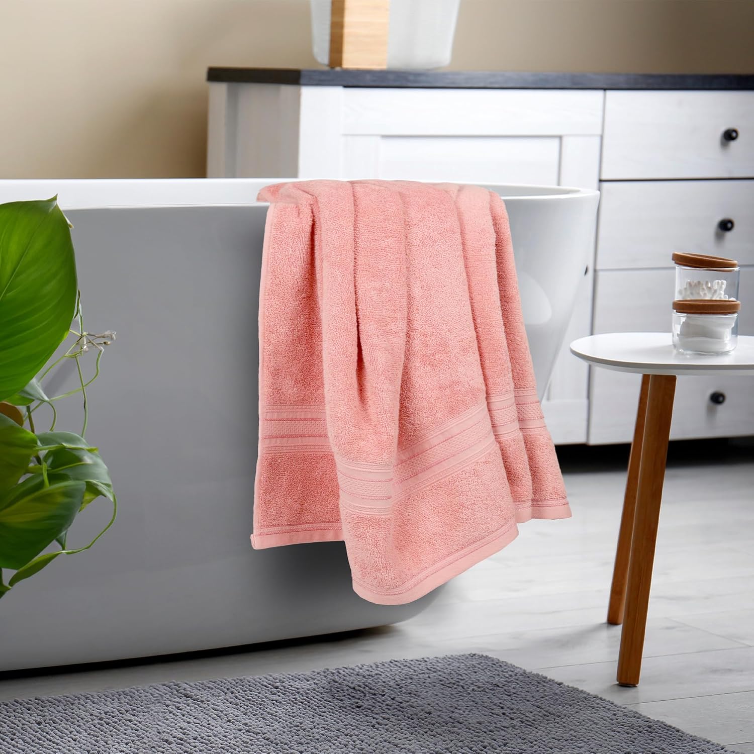 Mytrident Cotton Bath Towel 900 Gsm | For Men & Women Classic Towel 100% Cotton Bath Towel (Victorian Pink)