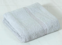 Fash Home International Quick Dry Star Border Bath Towel 500 Gsm | Soft & Absorbent Solid Bath Towel Lightweight & Skin-Friendly Towel For Everyday Use (1 Pcs) - Silver Grey