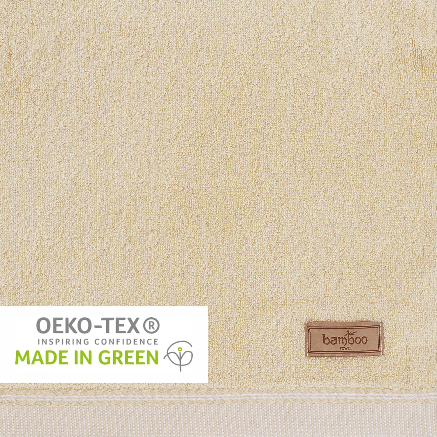 Spread Spain Bamboo Hand Towel 360 Gsm | Ultra Soft Absorbent & Quick Dry Towel For Daily Use, Gym, Pool, Travel, Sports & Yoga (Cream)