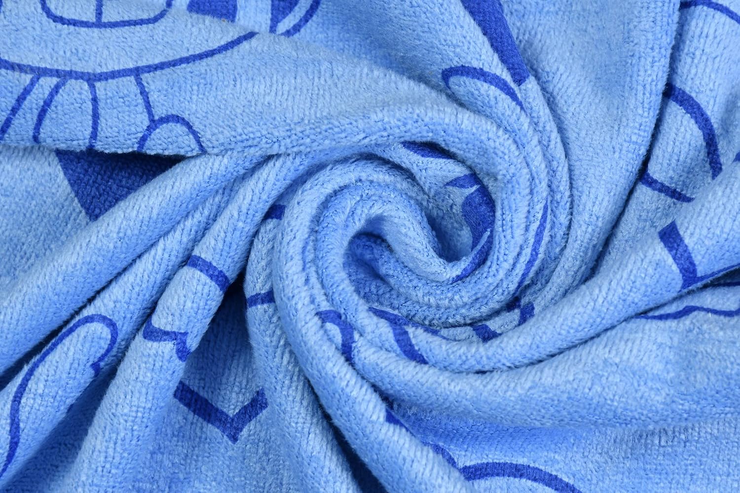 Jbg Home Store Kids Bath Towel 250 Gsm | Premium Microfiber Quick Drying Towels For Babies, Cartoon Print Wash Dry Cloth Towel (Blue Bear) - 1 Pcs