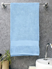 Bombay Dyeing Super Ultrx Zero Twist Plain Dyed Cotton Bath Towel 650 Gsm (Blue)
