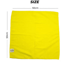 Softspun Microfiber Cleaning Cloths Towel Set 340 Gsm | Highly Absorbent Lint And Streak Free Multi-Purpose Wash Cloth For Kitchen, Car, Stainless (2 Pcs)- Yellow