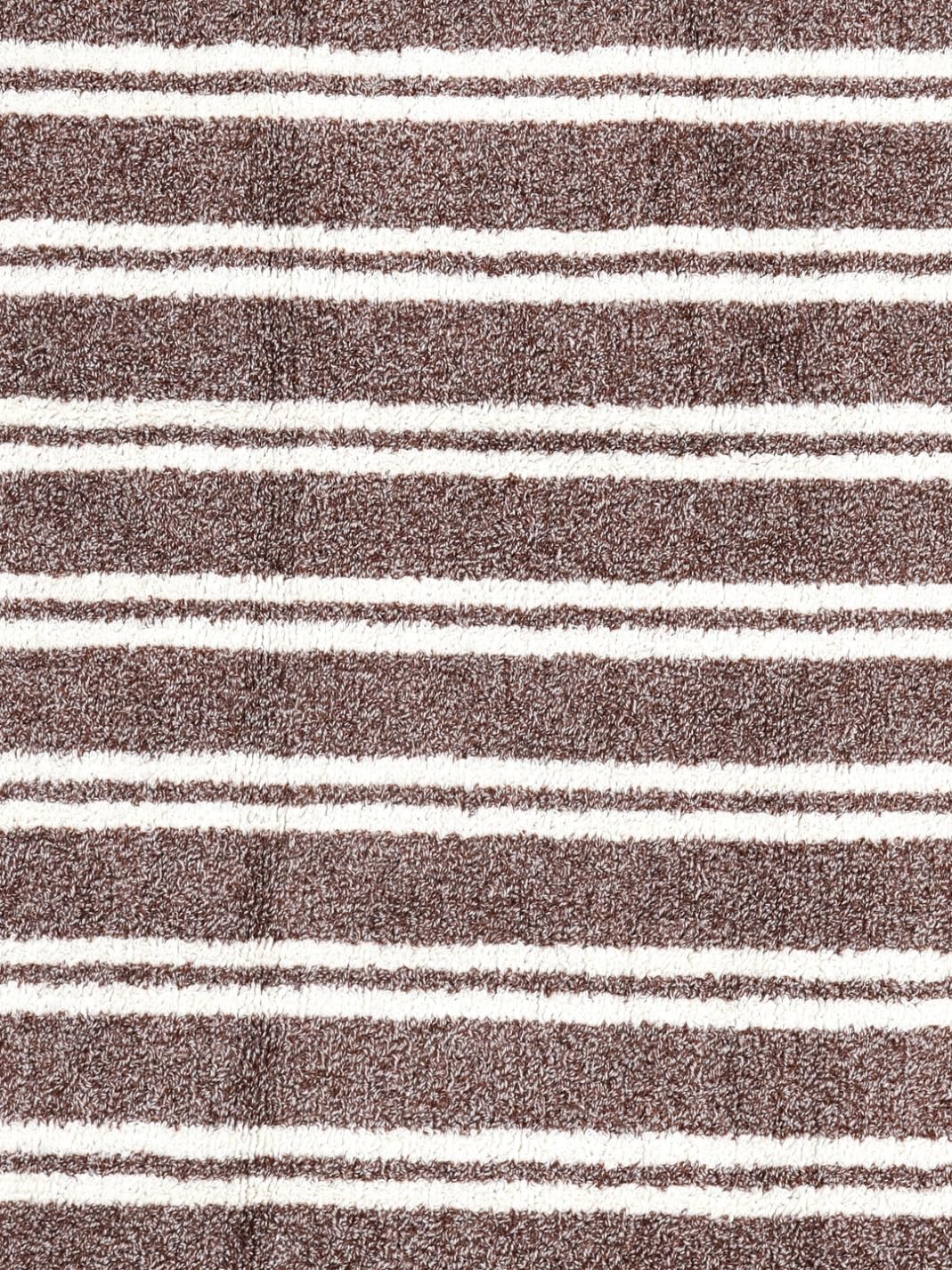 Homefresh Decorative Cotton Bath Towel 500 Gsm | Geometric Pattern Brown & White (Savanna)
