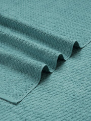Spaces 100% Cotton Large Bath Towel 400 Gsm | For Men & Women Super Absorbent, Quick Dry, Ultra Soft Dobby Solid Design Towels Large Size (Dusty Turquoise)