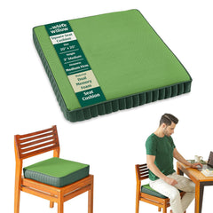 Chair Cushion Pad, High-Resilience & Memory Foam Pillow, Green, XL King Size - 20 L X 20 W X 3 H inch | Seat Cushion For Chair, Hip Support & Back Pain Relief | Sitting Pillow - Set Of 1
