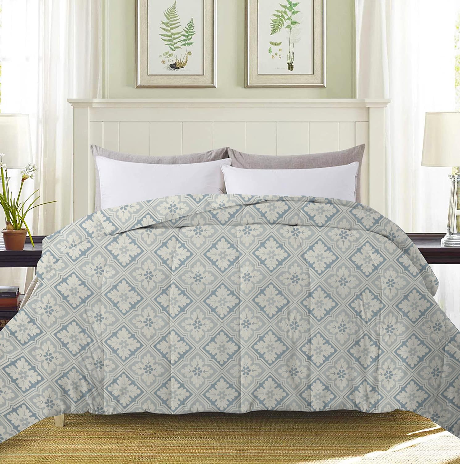 Bedding Set 1 Double Bedsheet, 2 Pillow Covers With 1 Comforter | 90 X 100 Inches, Silver & Grey | Perfect For Queen Bed Durable & Wrinkle Free - All Season Bedding