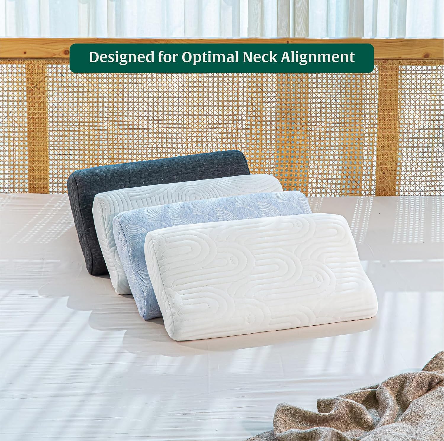 Cervical Pillow For Neck Pain & Shoulder Pain Relief, White - XXL King Size | Memory Foam Pillow - Spondylitis Orthopedic Pillow | Neck Support Pillow For Sleeping - Contour Medical Pillow