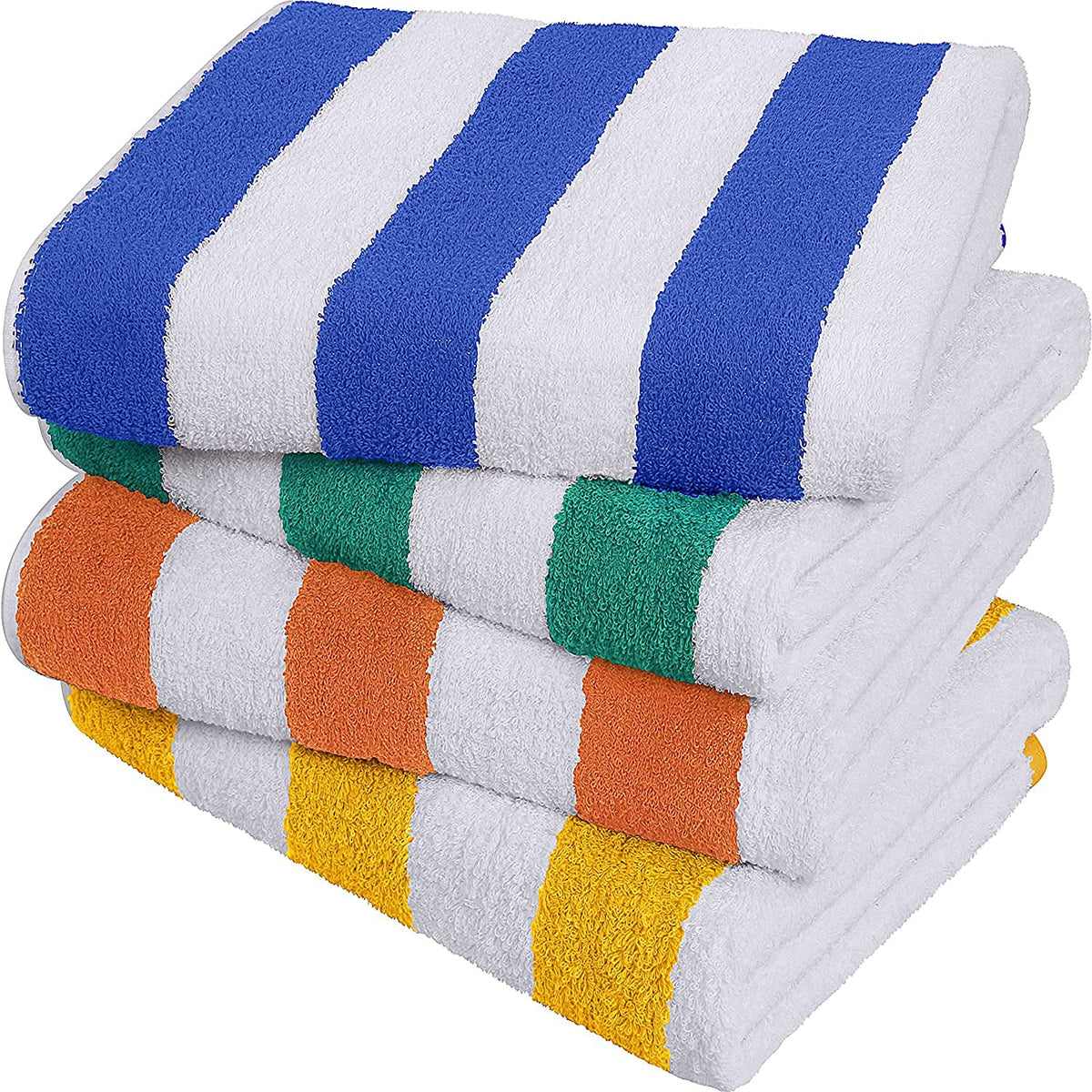 Ayus Turkish 100% Cotton Bath Towel 1600 Gsm (4 Piece)- Multicolor