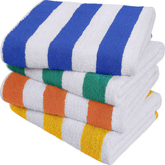 Ayus Turkish 100% Cotton Bath Towel 1600 Gsm (4 Piece)- Multicolor