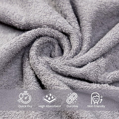 Akiko Home 100% Cotton Essential Series Face Towel 600 Gsm | Soft Absorbent & Durable Washcloth For Men & Women, Compact Travel Towel -Pack Of 4 (Grey & Maroon)