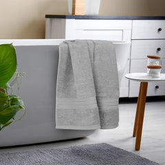 Mytrident Cotton Bath Towel 525 Gsm | For Men & Women Classic Towel 100% Cotton Bath Towel (Real Steel)
