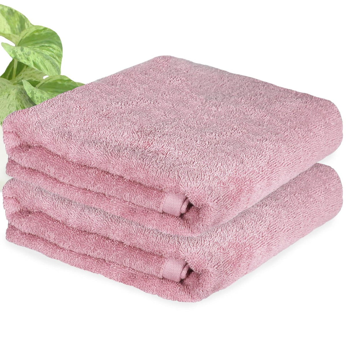 Heelium Bamboo Bath Towel | Lightweight & Quick Drying | Ultra Absorbent Towel 400 Gsm | Pack Of 2 - Peach