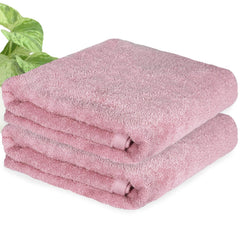 Heelium Bamboo Bath Towel | Lightweight & Quick Drying | Ultra Absorbent Towel 400 Gsm | Pack Of 2 - Peach