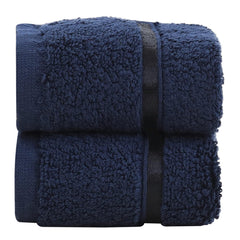 Spread Spain 100% Cotton Face Towel 600 Gsm | Roman Face Towel Super Absorbent Soft & Quick Dry Towels (Navy Blue) -Set Of 2