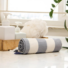 Velve 100% Bamboo Bath Towel 270 Gsm | 2x Softer & Absorbent Than Cotton Towels | Skin Friendly With Non-Toxic Colors (Royal Blue)