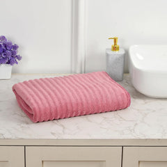 Cotton Bolls Textiles Premium Microfiber Bath Towel 400 Gsm | Ultra-Soft, Quick Dry Super Highly Absorbent, Superior Comfort, Durable & Elegant Design Towel (Pink)
