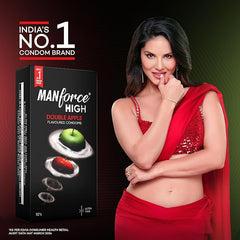 Manforce High Double Apple Flavoured Condoms For Men | 10 Pcs | Ultra Thin| India’s No. 1* Condom