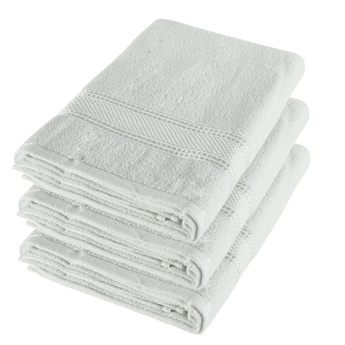 Ayus Cotton Bath Towel 1500 Gsm | Super Absorbent Bath Towel For Men & Women Lightweight & Odour Free (White)- Pack Of 3