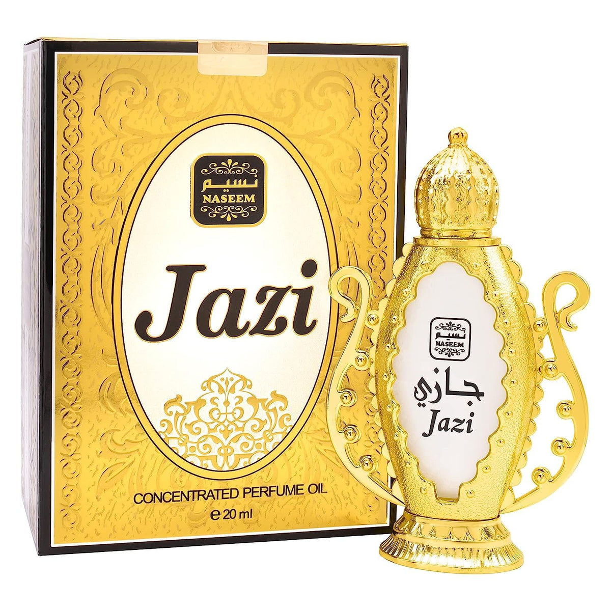 Naseem Jazi Concentrated Perfume Oil 20ml 0.6 Fl.oz. Alcohol Free | Unisex Fragrance | Long Lasting