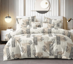 King Size Double Bedsheet With Two Pillow Covers - 108 X 108 Inches, Beige | Smooth To Touch, Breathable & Long Lasting - Ideal For Everyday Comfort