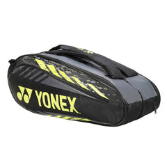 Yonex Badminton Racquet Bag 2326, Colour - Black Light Lime, Closure Type - Zipper, Material - Polyurethane