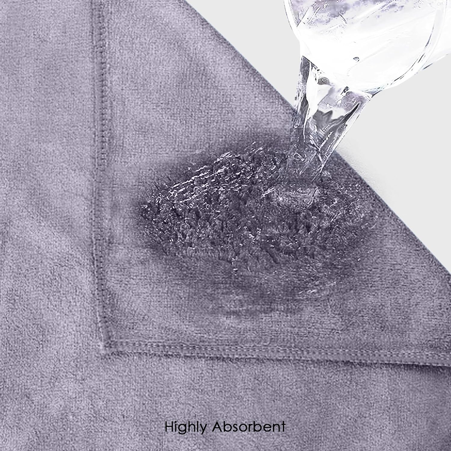 Housse Premium Microfiber Face Towel 1700 Gsm | Korean Beauty Ultra Absorbent, Odour-Free, Quick Dry Face Towel (Pack Of 12) - Levender