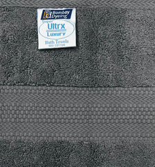 Bombay Dyeing Ultrx 100% Cotton Large Size Premium Bath Towel 650 Gsm - Grey