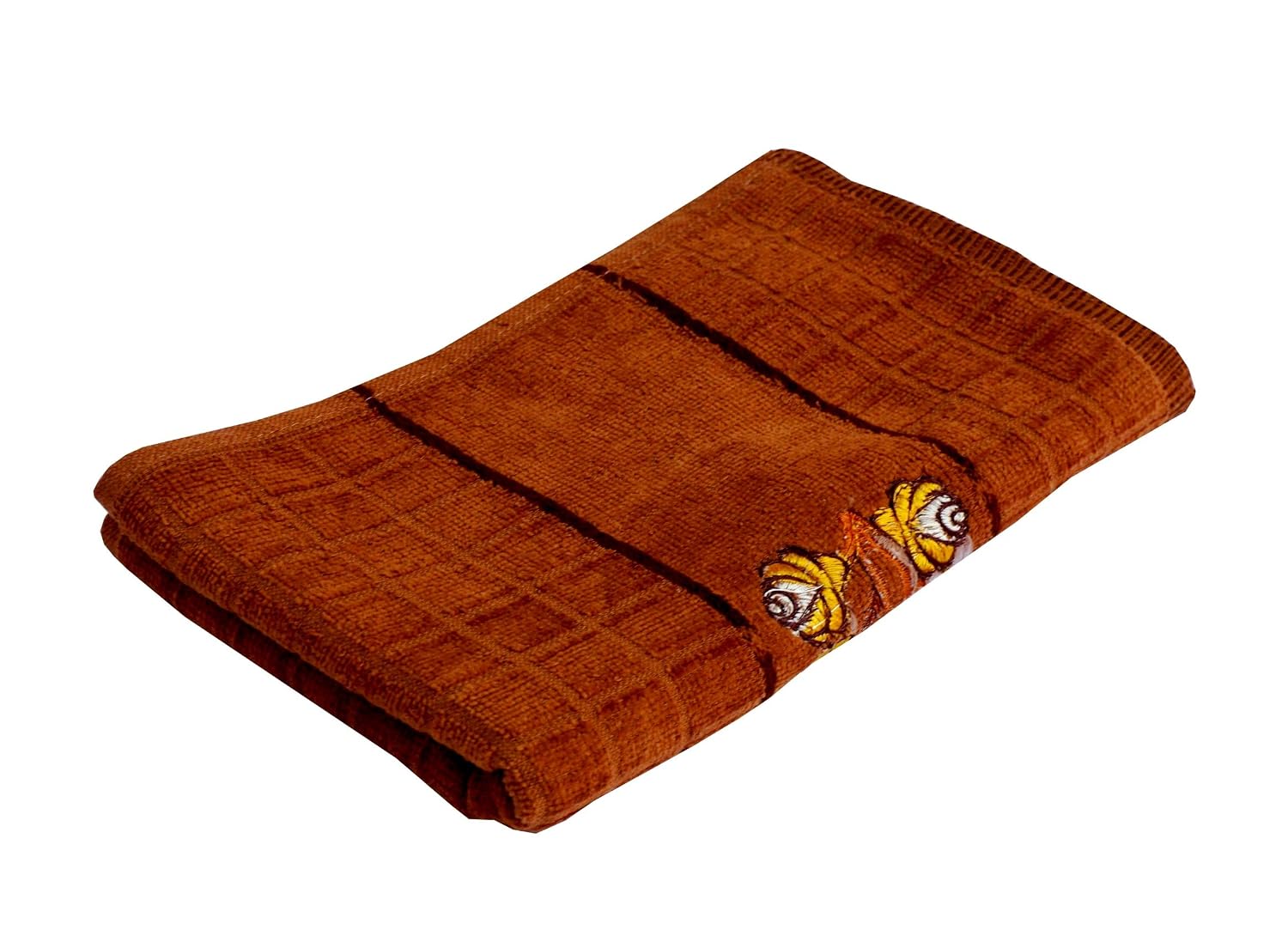 Space Fly Love Touch Embroidered Super Absorbent Cotton Hand Towels 800 Gsm - 4 Pieces (Multicolor)