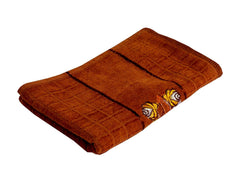 Space Fly Love Touch Embroidered Super Absorbent Cotton Hand Towels 800 Gsm - 4 Pieces (Multicolor)