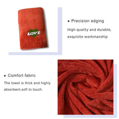 Maxoshine Microfiber Large Size Towels Bath 450 Gsm | Soft Fluffy Coral Fleece Bathing Towel With Hook Quick Dry Super Absorbent Bath Towel (Red)