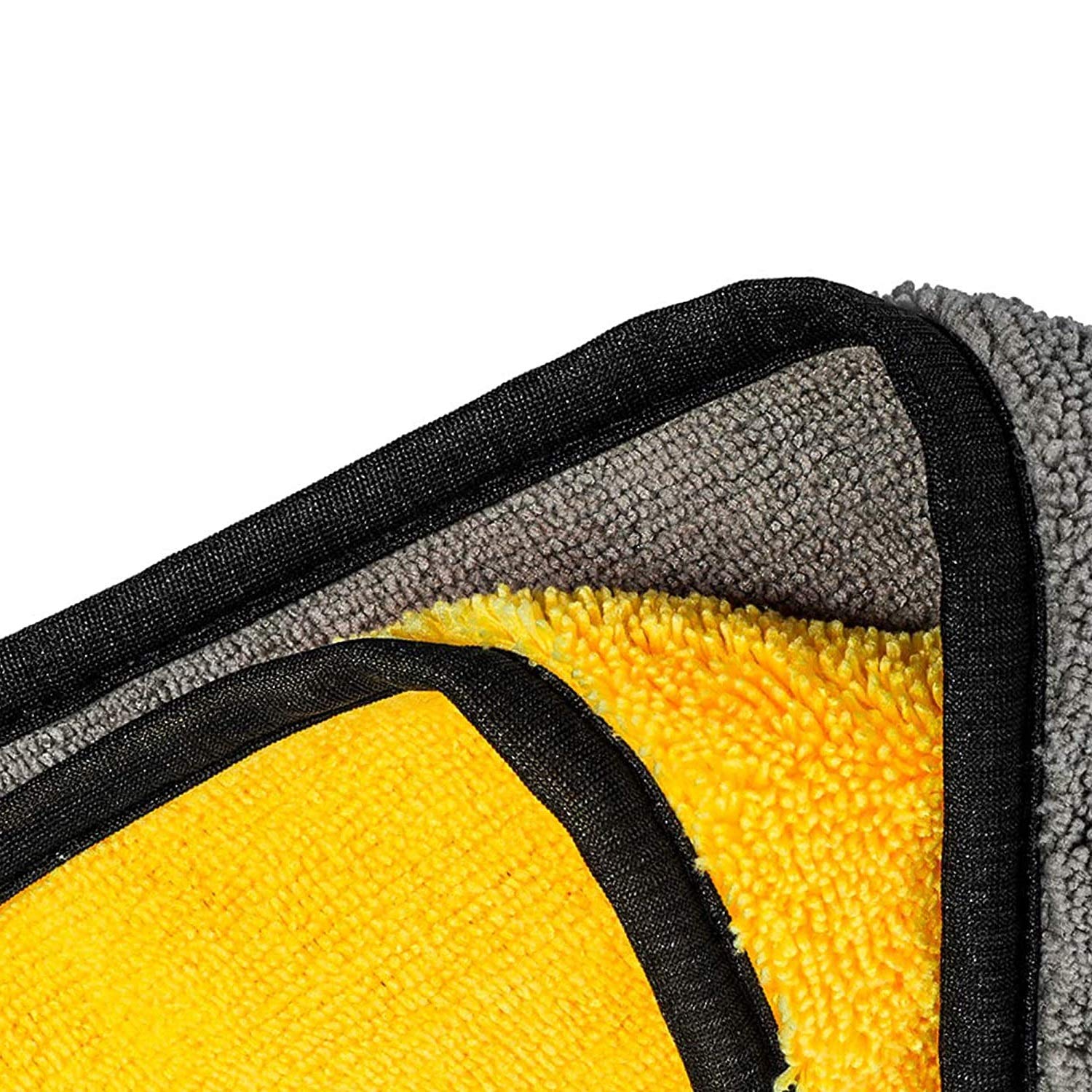 Auto Hub Microfiber Cloth 600 Gsm | Ultra Soft- Edgless & Dual Sided Microfiber Cloth Lint & Streakfree Car Cleaning Cloth - Blue, Yellow & Green (Pack Of 3)