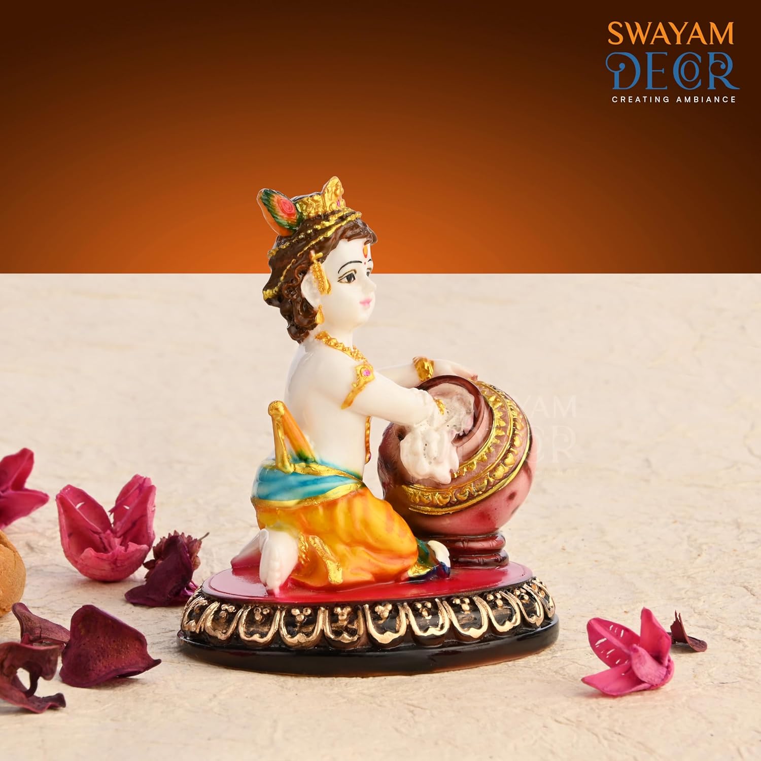 Marble Bal Gopal Murti | Lord Krishna Idol, Kanha Ji, Polyresin Marble, Statue, Traditional Style, Easy Maintenance, Baby Krishna, Perfect Home Decor, Krishna Idol Of 1