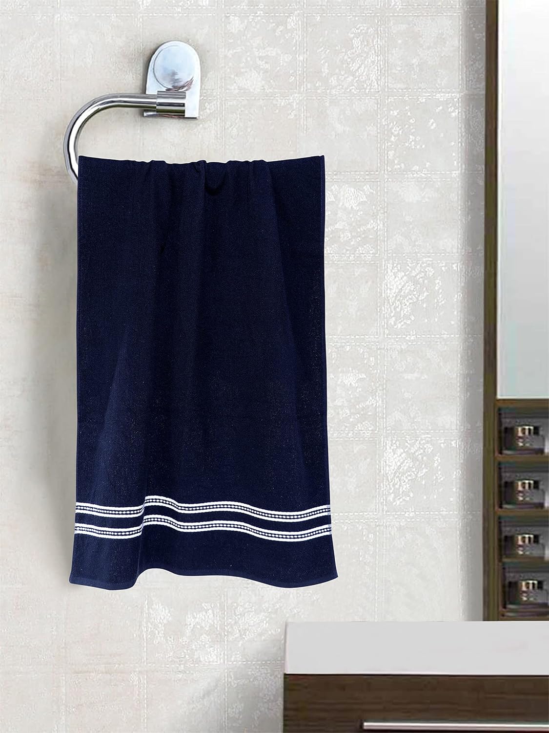Home Elite Cotton Bath Towel 400 Gsm (Navy Blue)