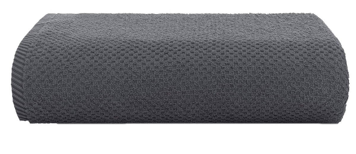 Casa Copenhagen Egyptian Cotton Waffle Large Size Bath Towel 500 Gsm (Pine Grey)