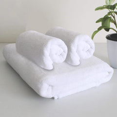 Heelium Bamboo Towel Set 1 Bath & 2 Hand Towel 800 Gsm | Super Soft & Antibacterial Towel (White) - 3 Piece