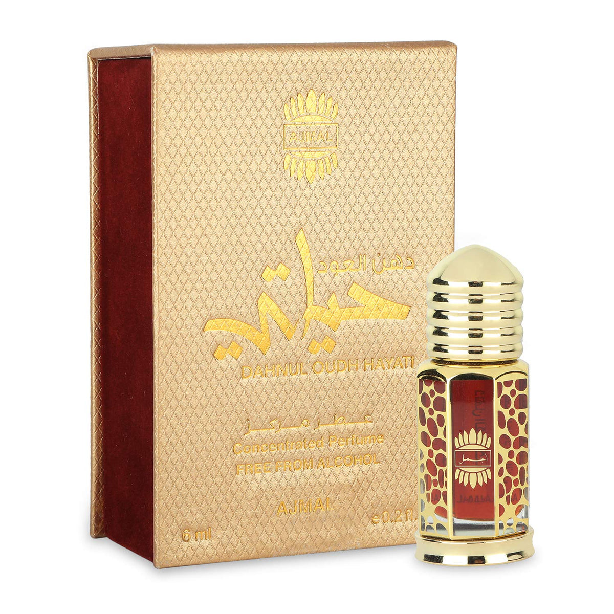 Ajmal Dahnul Oudh Hayati Concentrated Oudhy Perfume Free From Alcohol 6ml 0.2 Fl.oz. | For Unisex