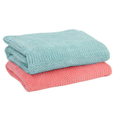 Urbanleaf Microfiber Large Bath Towel 300 Gsm | Quick Dry Super Absorbent - Bath Towel For Men & Women | Light Green & Pink | Pack Of 2
