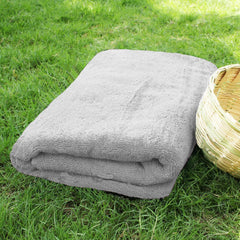Heelium Bamboo Bath Towel 1000 Gsm | Ultra Absorbent 3x Softer Than Cotton Towels (Light Grey)- Pack Of 2