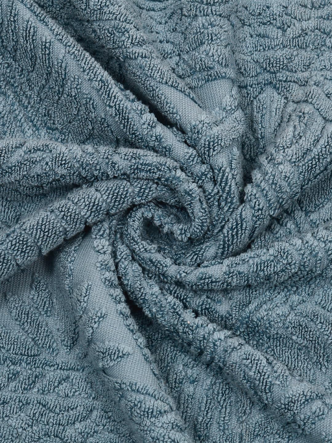 Homefresh Print Cotton Bath Towel 500 Gsm | Geometric Pattern Navy Blue & Grey (Shehnaz)