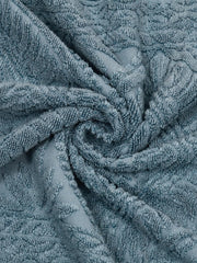 Homefresh Print Cotton Bath Towel 500 Gsm | Geometric Pattern Navy Blue & Grey (Shehnaz)