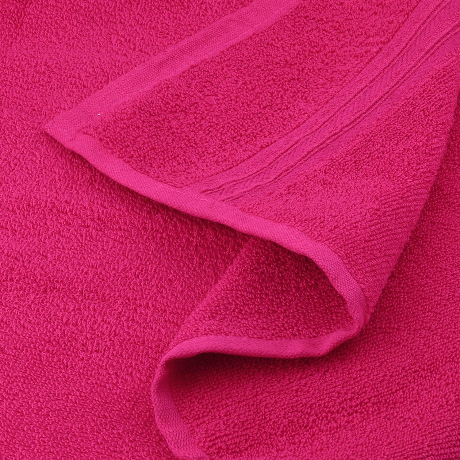 100% Cotton Bath Towel 600 Gsm | Soft Absorbent For Daily Use Bath Towel (Hot Pink)