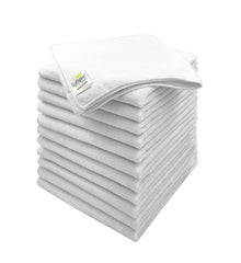 Softspun Microfiber Cleaning Cloths 1250 Gsm | Highly Absorbent, Lint & Streak Free, Multi -Purpose Wash Cloth For Kitchen, Car, Window, Stainless Steel (12 Pcs)- White