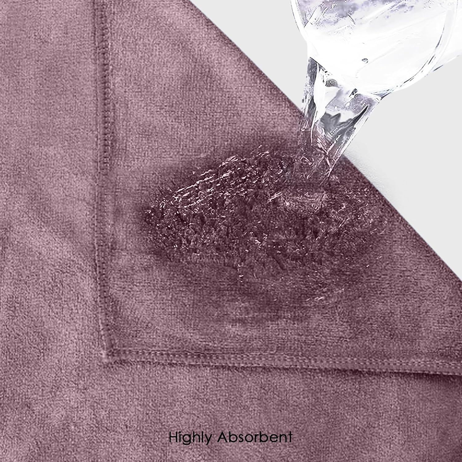 Housse Premium Microfiber Face Towel 600 Gsm | Korean Beauty Ultra Absorbent, Odour-Free, Quick Dry Face Towel (Pack Of 4) - Rose Taupe