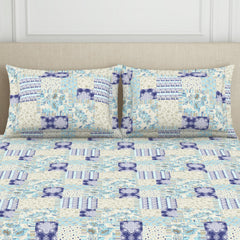 Double Bedsheet For Queen Size 2 Matching Pillow Cover - 88 X 100 Inches, Multicolor | Durable & Long Lasting Wrinkle Resistant Fabric - Skin Safe & Super Soft