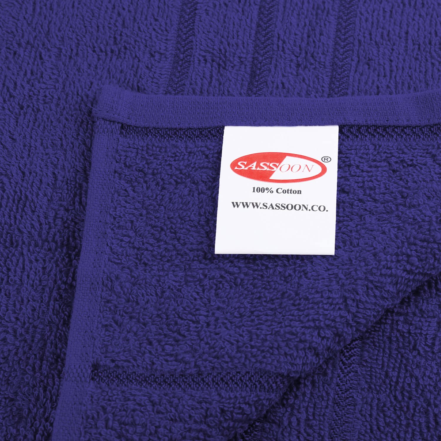 Sassoon Melrose 100% Cotton Hand Towel 400 Gsm | Highly Absorbent, Soft Material Perfect For Daily Use (Midnight Blue) -2 Piece
