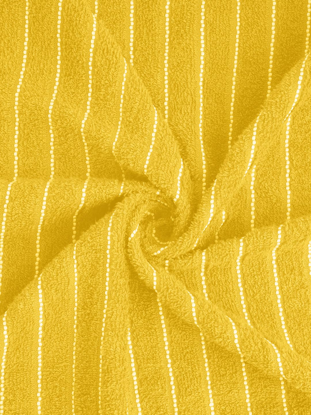 Welspun 100% Cotton Large 250 Gsm Dobby Solid 2-In-1 Bath Towel (Mimosa)
